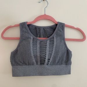 GRAY SPORTS BRA